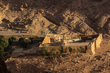 St. Catherine's Monastery, located in the desert of the Sinai Peninsula in Egypt at the foot of Mount Moses in the place where the Bible says Moses saw the burning bush.