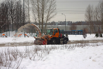 snow removal equipment in action