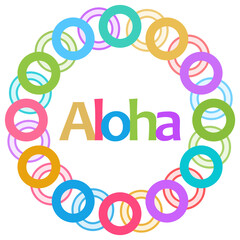 Aloha Colorful Rings Circular Background 
