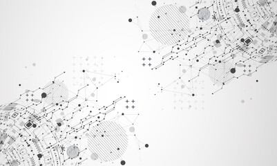 Abstract technology sphere background. Global network consept.