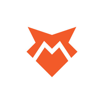 letter M fox logo design