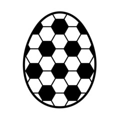 Easter egg with football texture. Happy Easter