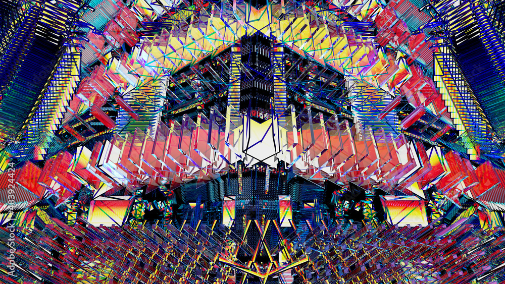 Poster digital garbage, grange glitch or error. abstract technology. futuristic virtual world. cyberspace b