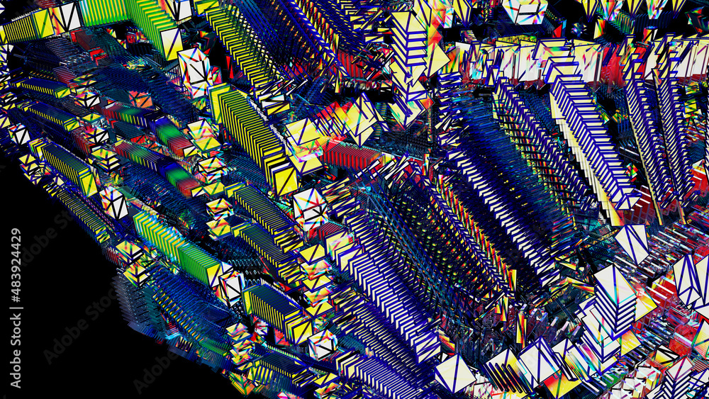 Poster digital garbage, grange glitch or error. abstract technology. futuristic virtual world. cyberspace b