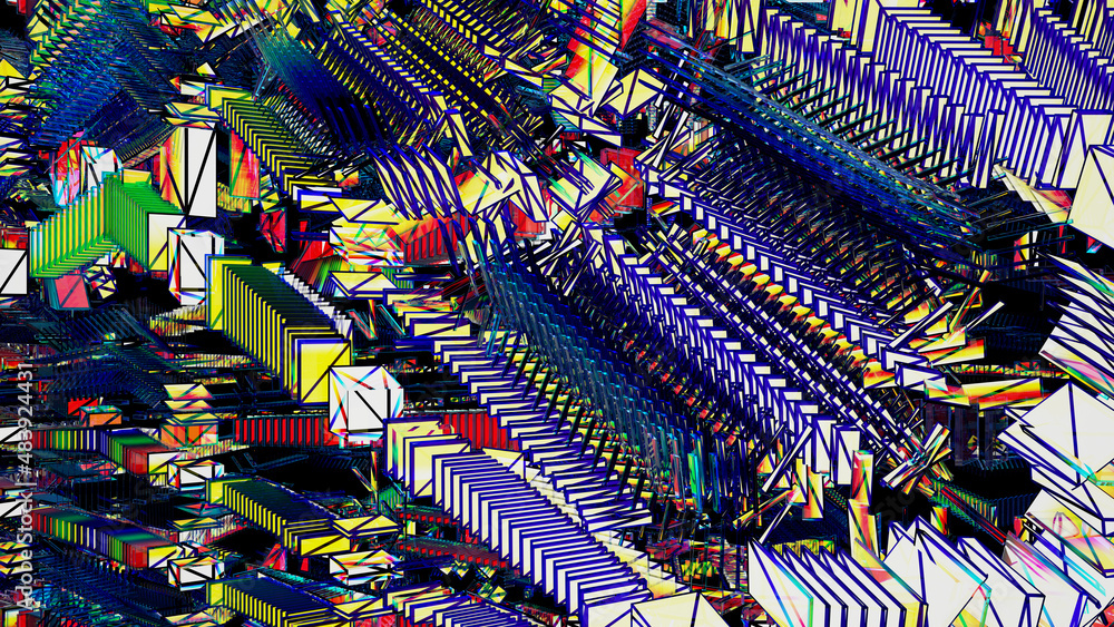 Poster digital garbage, grange glitch or error. abstract technology. futuristic virtual world. cyberspace b