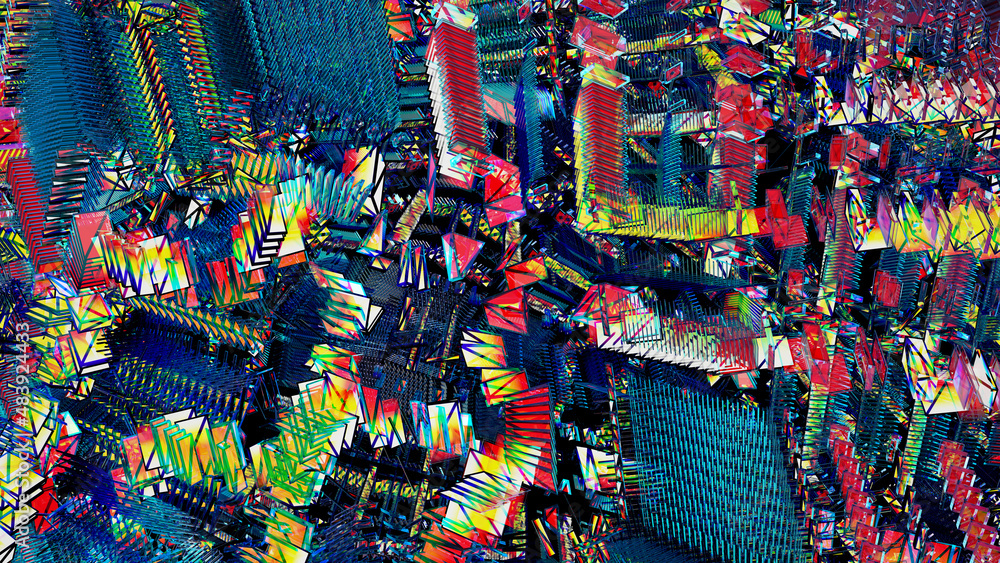 Poster digital garbage, grange glitch or error. abstract technology. futuristic virtual world. cyberspace b