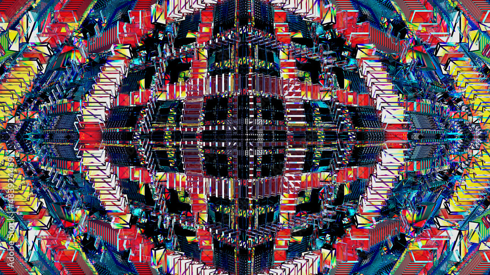 Poster digital garbage, grange glitch or error. abstract technology. futuristic virtual world. cyberspace b