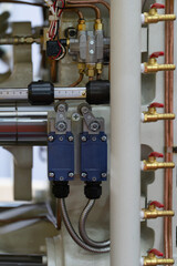 Limit switch use as distance detector installed in factory line. Limit swith use as safety switch...