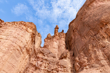 Fantastically  beautiful mountain nature in Timna National Park near Eilat, southern Israel.