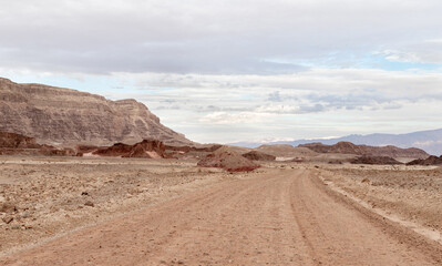 Fantastically  beautiful mountain nature in Timna National Park near Eilat, southern Israel.