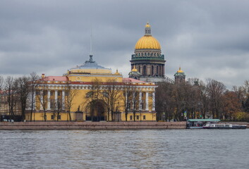 Landscape of St. Petersburg. Golden autumn. Russia.