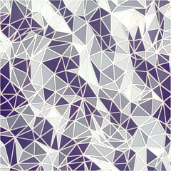Fototapeta na wymiar Trendy crystalline template with white thin edges. Geometric pattern for graphic design. 3d rendering illustration