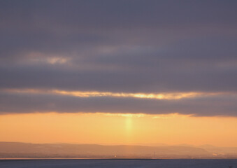 sunset over the ocean