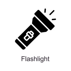 Flashlight vector Solid Icon Design illustration. Home Improvements Symbol on White background EPS 10 File