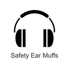 Fototapeta na wymiar Safety Ear Muffs vector Solid Icon Design illustration. Home Improvements Symbol on White background EPS 10 File