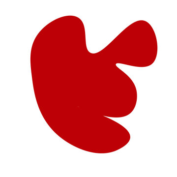 recommend clip art: Simple Abstract Shape Cadmium Red