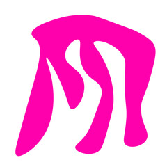 Simple Abstract Shape Cadmium Red