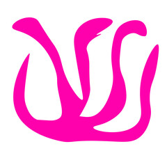 Simple Abstract Shape Cadmium Red