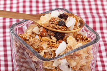 Healthy Food - Food For Breakfast; Tasty And Nutritious Organic Granola