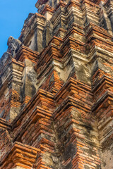 Beautiful view of the Wat Chaiwattanaram Temple of Ayutthaya, Thailand