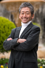 笑顔のシニア男性