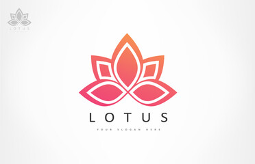 Obraz premium Lotus flower logo vector design