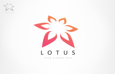 Lotus flower logo vector design