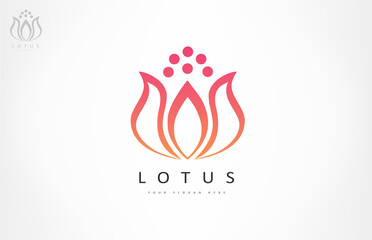 Lotus flower logo vector design