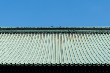 銅瓦の屋根