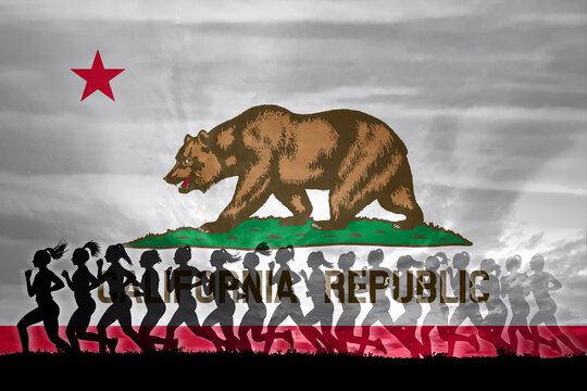 Californiaa Women Struggle For Rights, Concept Of Women, Independence, Equality, California Women Strength