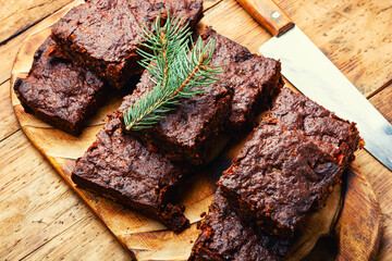 Panforte, Christmas bread, Italian sweet.