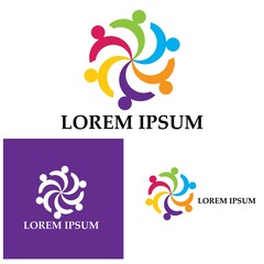 Community, network and social icon design template