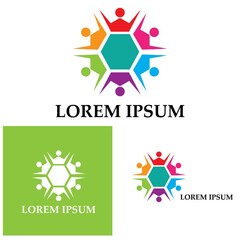 Community, network and social icon design template