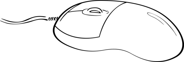 The mouse has a cable that can be connected to a computer
