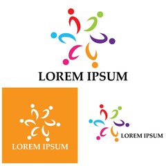 Community, network and social icon design template