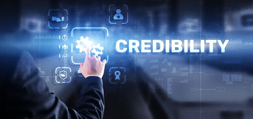 Credibility improvement. Modern business solution concept
