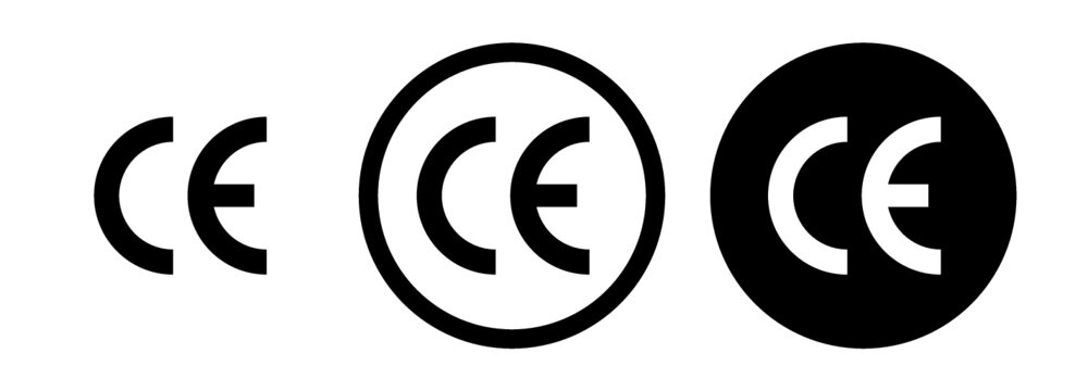 CE symbol collection. CE icon mark vector. Certification mark set. CE sign isolated on white background.