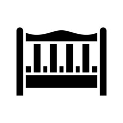 Baby Crib icon isolated on white background