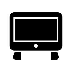 Television icon isolated on white background