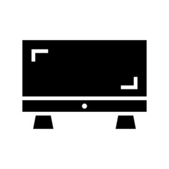 Television icon isolated on white background