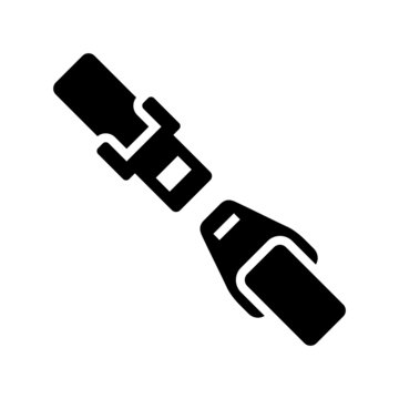 recommend clip art: Seat Belt icon isolated on white background