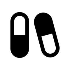 Capsule icon isolated on white background