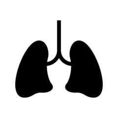 Lungs icon isolated on white background