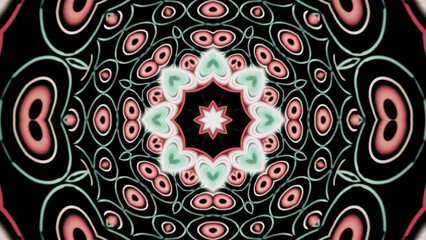 beautiful abstract kaleidoscope retro background of various geometric shapes