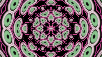 beautiful abstract kaleidoscope retro background of various geometric shapes