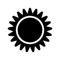 Sun icon isolated on white background