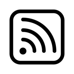 Feed icon isolated on white background