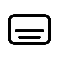 Subtitle icon isolated on white background