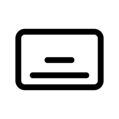 Subtitle icon isolated on white background