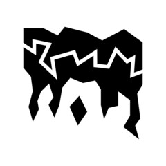 Icicles icon isolated on white background